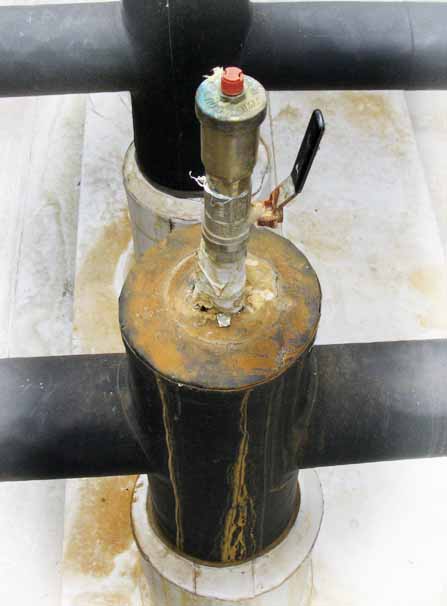 Rust from vent valve